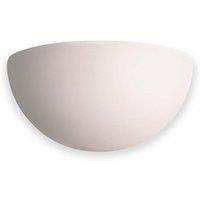 Netlighting Ceramic 1 Light Indoor Wall Uplighter 100W Unglazed E27 in White