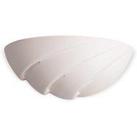 Netlighting Ceramic 1 Light Indoor Wall Uplighter 100W Unglazed E27 in White