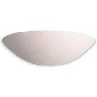 Netlighting Ceramic 1 Light Indoor Wall Uplighter 100W Unglazed E27 in White