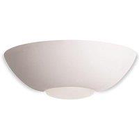 Netlighting Ceramic 1 Light Indoor Wall Uplighter 100W Unglazed Acid White Glass E27 in Clear