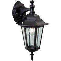 Netlighting 1 Light Outdoor 6 Panel Lantern Downlight Black IP43 E27