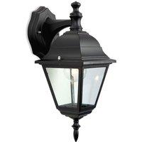 Netlighting 1 Light Outdoor 4 Panel Lantern Downlight Black IP43 E27