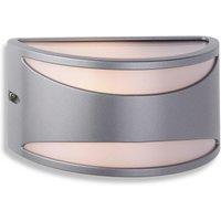 Netlighting Meridian 1 Light Wall Light 60W Silver IP65 E27