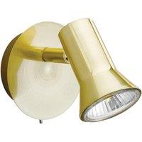 Netlighting Magnum 1 Light Single Switched Spotlight Brushed Brass GU10 in Gold