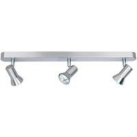 Netlighting Magnum 3 Light Spotlights Bar Brushed Steel GU10 in Grey