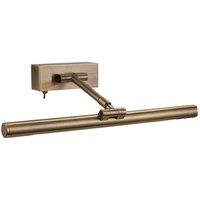 Netlighting Picture 1 Light Wall Light 8W T5 (Switched) Antique Brass in Gold
