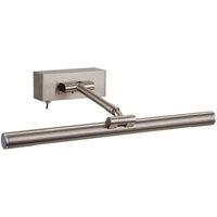 Netlighting Picture 1 Light Wall Light 8W T5 (Switched) Brushed Steel in Grey