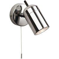 Netlighting Atlantic 1 Light Single Switched Bathroom Ceiling Spotlight Chrome IP44 GU10 in Grey