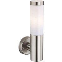 Netlighting Plaza 1 Light Wall Light Stainless Steel IP44 E27 in Grey