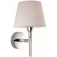 Netlighting Transition 1 Light Single Indoor Wall Light Polished Stainless Steel Cream E14