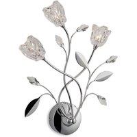 Netlighting Cindy 3 Light Indoor Wall Light Chrome Clear Glass G4 Bulb
