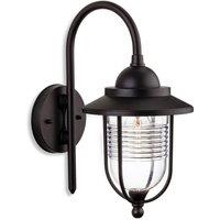Netlighting Oregon 1 Light Outdoor Wall Lantern Black IP44 E27