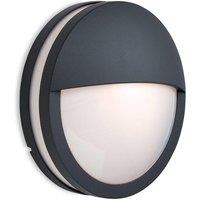 Netlighting Zenith 1 Light WallFlush Ceiling Pendant Light Graphite Opal Diffuser IP54 E27 in Grey