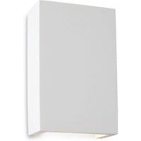 Netlighting Gallery LED 2 Light Square Plaster Indoor Wall Light White White