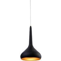 Netlighting Bar LED 18 Light Ceiling Pendant Black Gold Inside