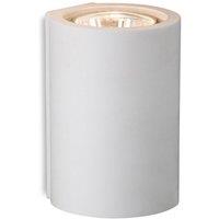 Netlighting Wells 1 Light Single Plaster Indoor Wall Light White GU10
