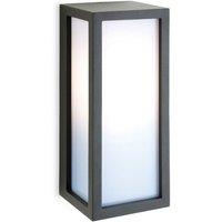 Netlighting Warwick 1 Light Outdoor Wall Light Graphite Opal Diffuser IP54 E27 in White