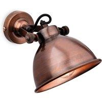 Netlighting Mantis 1 Light Indoor Dome Wall Light Antique Copper E14 in Brown