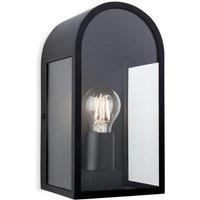 Netlighting Eva 1 Light Outdoor Wall Lantern Black IP44 E27