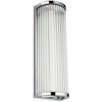 Netlighting Jewel Integrated LED Bathroom Flush Wall Light Chrome with Clear Glass Rods IP44 in White
