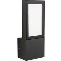 Netlighting Gamay Integrated LED Outdoor Wall Light Graphite IP65 in Black