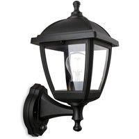 Netlighting Palma Outdoor PIR Motion Sensor Wall Lamp Black IP44 E27