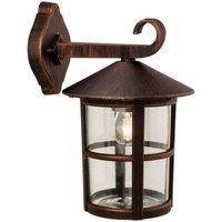 Netlighting Stratford 1 Light Outdoor Wall Lantern Downlight Bronze IP44 E27