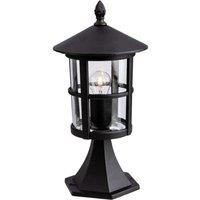 Netlighting Stratford 1 Light Outdoor Lantern Pillar Black IP44 E27