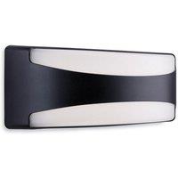 Netlighting Santos Outdoor Integrated LED Flush Wall Light Rectangle Black IP65
