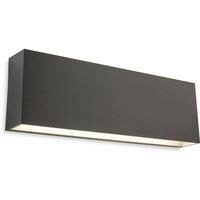 Netlighting Midas Outdoor Integrated LED Down Light Rectangle Graphite IP65 in Grey