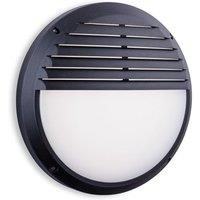 Netlighting Luca Outdoor Integrated LED Bulkheads Round Black IP65
