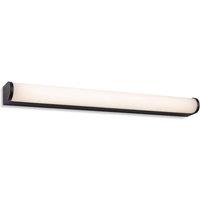 Netlighting Bravo Bathroom LED Wall Light 600mm Black with Opal Diffuser IP44