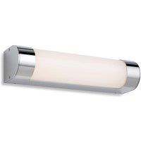 Netlighting Lima Bathroom LED Wall Light 300mm Chrome with Opal Diffuser IP44 in Grey
