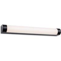 Netlighting Lima Bathroom LED Wall Light 600mm Black with Opal Diffuser IP44