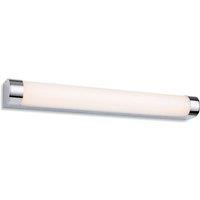 Netlighting Lima Bathroom LED Wall Light 600mm Chrome with Opal Diffuser IP44 in Grey