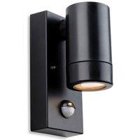 Netlighting Ravel Down Resin Single Wall with PIR Black IP54