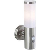 Netlighting Plaza 1 Light Outdoor Wall Light Light PIR Stainless Steel IP44 E27 in Grey