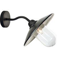 Netlighting Star 1 Light Outdoor Fisherman Dome Wall Light Black IP44 E27