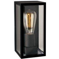 Netlighting Dallas 1 Light Outdoor Wall Lantern Black IP44 E27