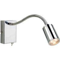 Netlighting Orion LED 3 Light Flexi Indoor Wall Spotlight (Switched) Chrome in Grey