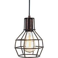 Netlighting Clipper 1 Light Wire Ceiling Pendant Rustic Brown E27