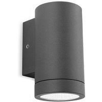 Netlighting Shelby LED 1 Light Single Outdoor Wall Light Graphite IP65 in Black