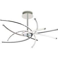 Netlighting Caprice Integrated LED Semi Flush Light Chrome in Grey