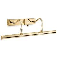 Netlighting LED 1 Light Picture Wall Light c w Dimmer Switch Polished Brass in Gold
