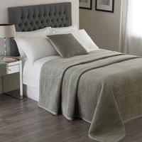 Paoletti Brooklands Quilted Bedspread in Metallic Silver