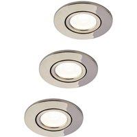 BHS Lighting Ruva 3 Pack Circular Fire Rated Spot Light in Silver