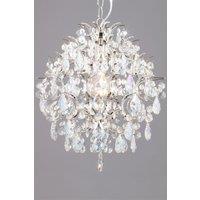 BHS Lighting Small Lisa Pendant Ceiling Light in Metallic Silver