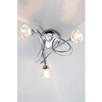 BHS Lighting Marianne Flush Ceiling Light in Metallic Silver
