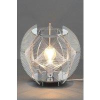 BHS Lighting Weston Table Lamp in Metallic Silver