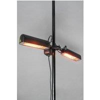 BHS Lighting 1600W 2 Lamp Parasol Radiant Heater in Black
